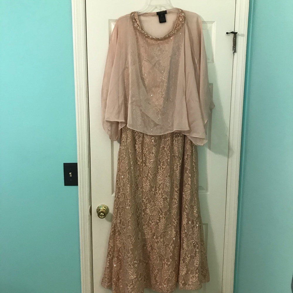 18W mother of the bride formal floor length dress